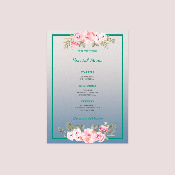 Wedding Menu